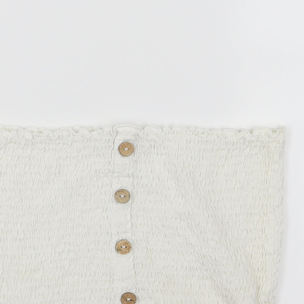 George Womens White   Cropped Tank Size 12  - Boob Tube
