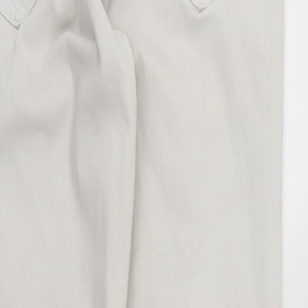 Miss Selfridge Womens White  Denim Skinny Jeans Size 12 L27 in