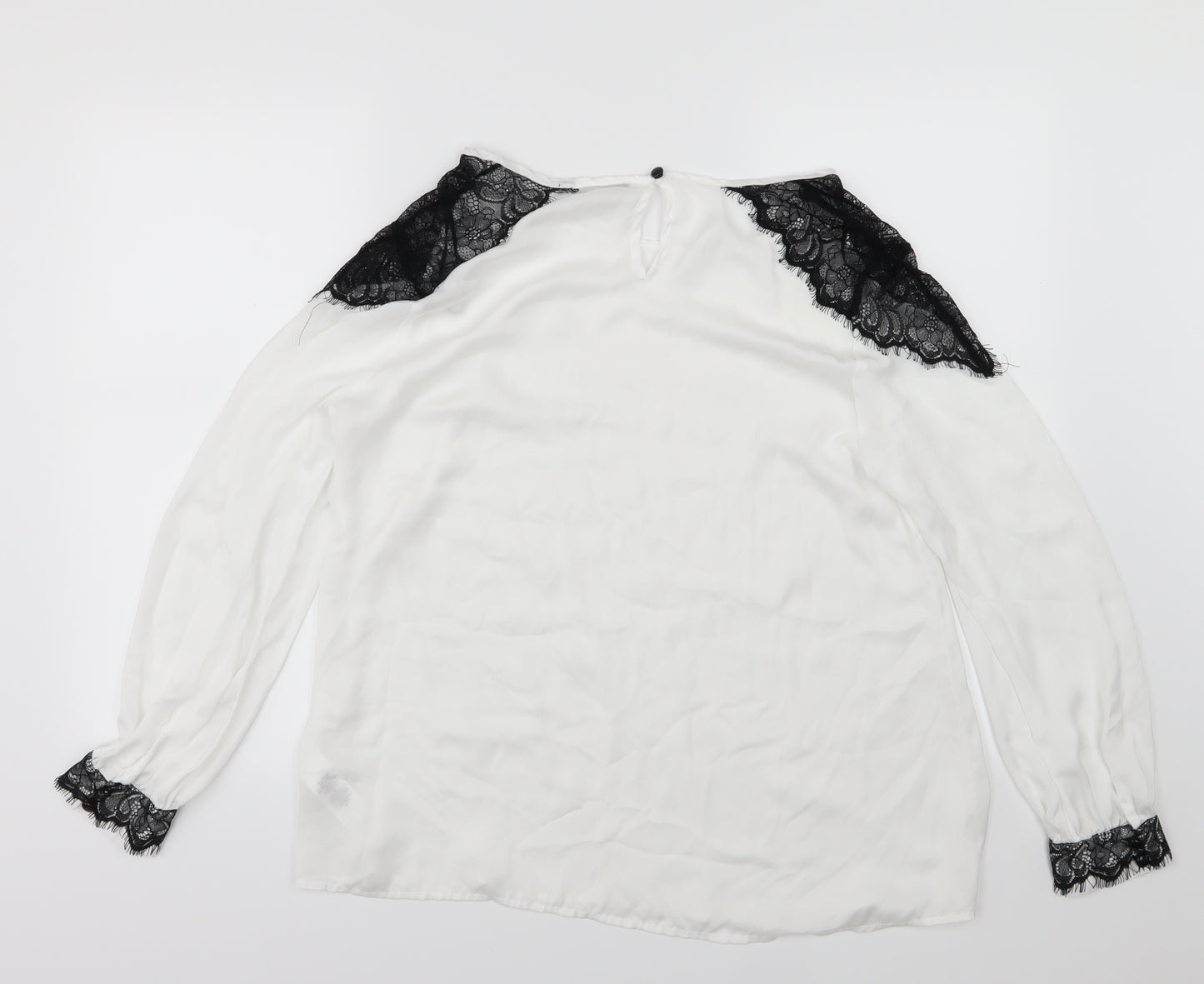 So Fabulous Womens White  Chiffon Basic Blouse Size 16