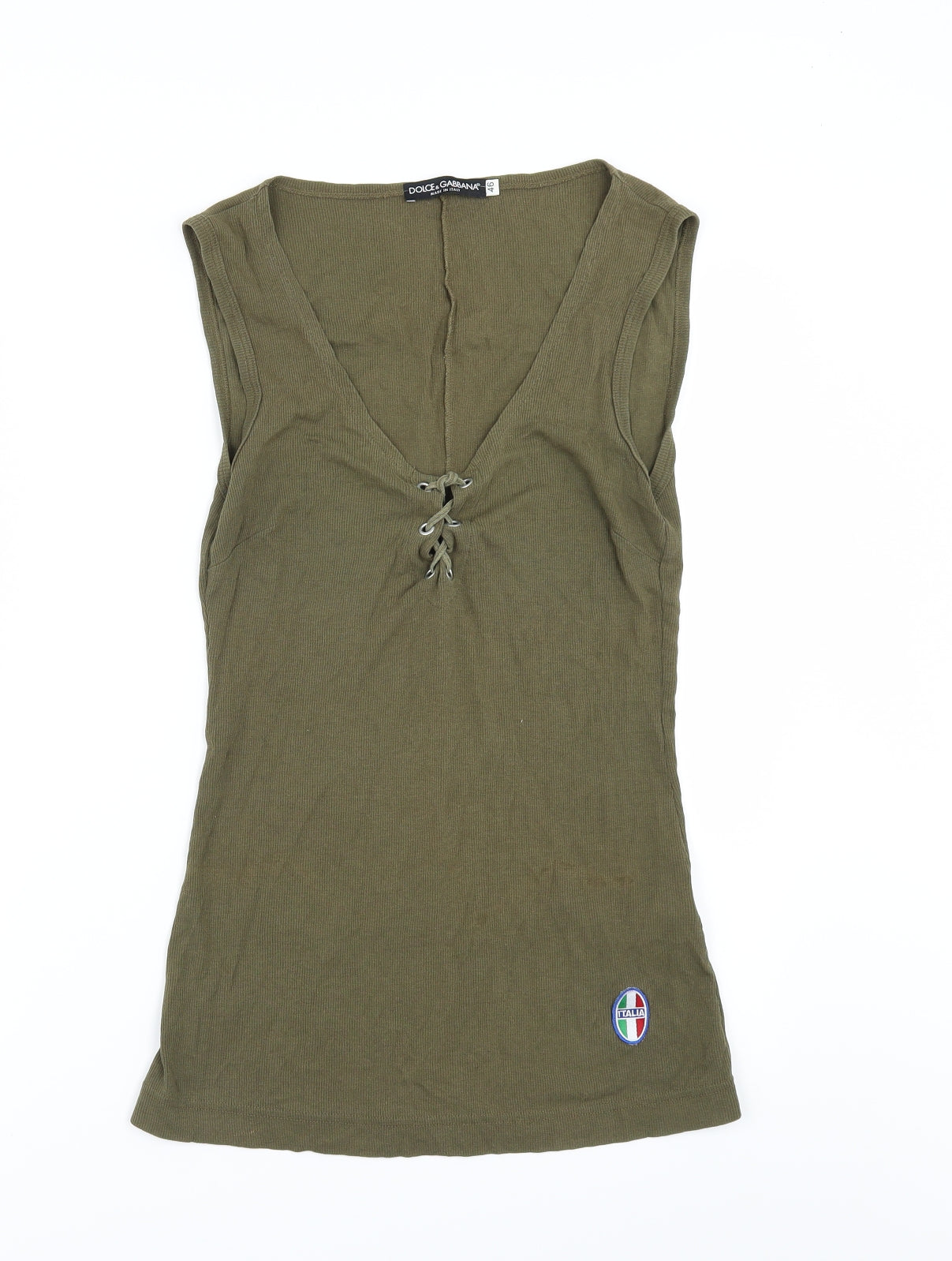 Dolce&Gabbana Womens Green   Basic T-Shirt Size 14