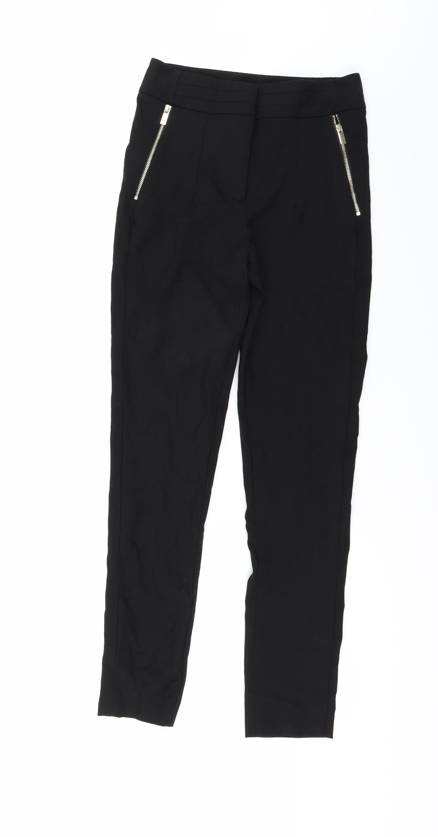 H&M Womens Black   Trousers  Size 4 L27 in