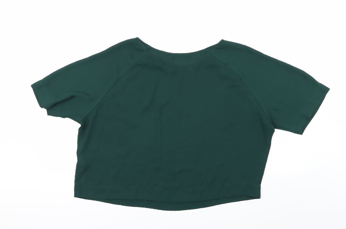 New Look Womens Green   Cropped Blouse Size 14