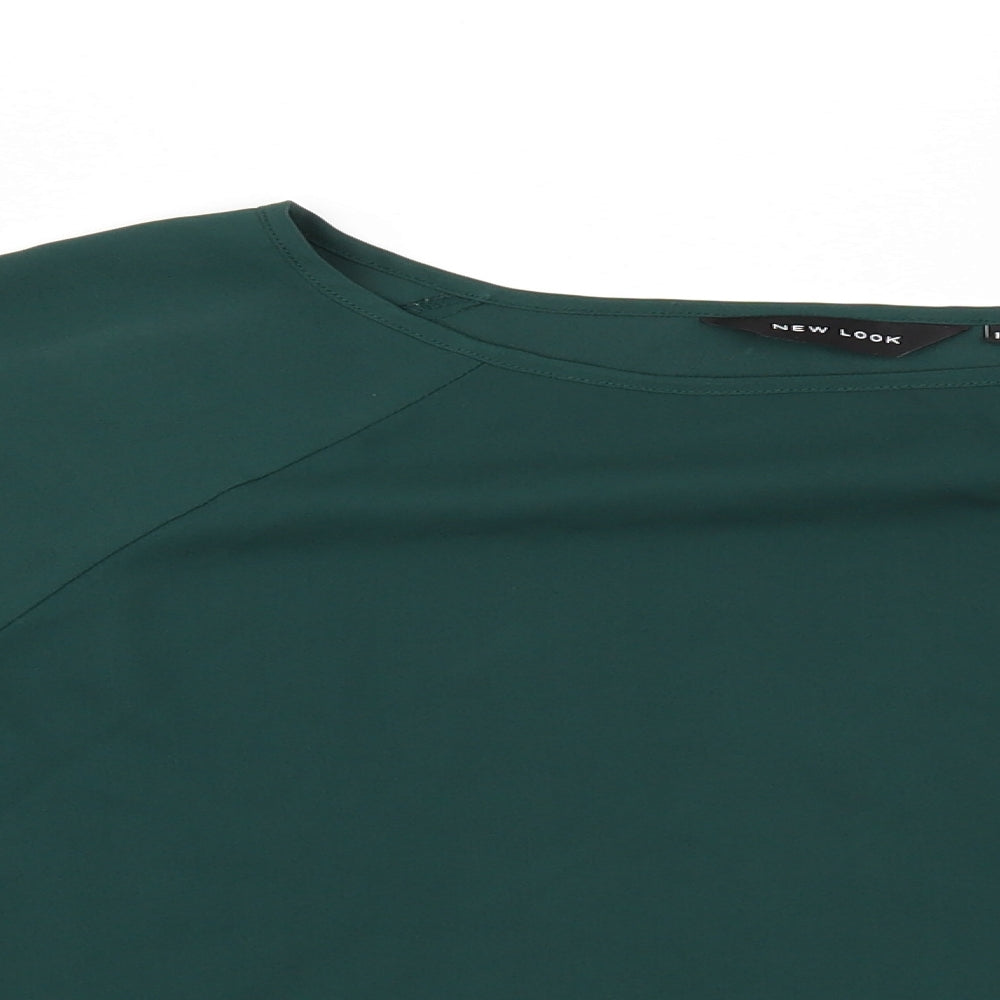 New Look Womens Green   Cropped Blouse Size 14