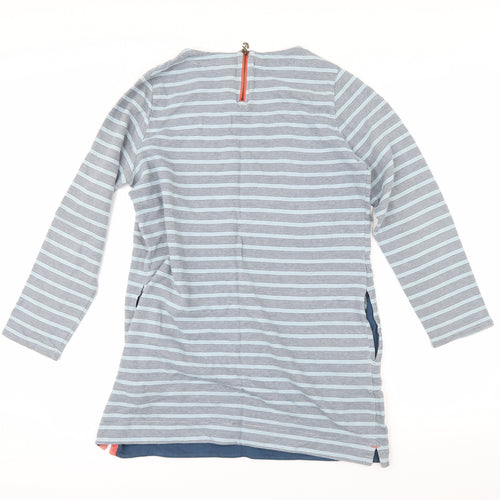 Seasalt Womens Black Striped  Pullover Sweatshirt Size 14
