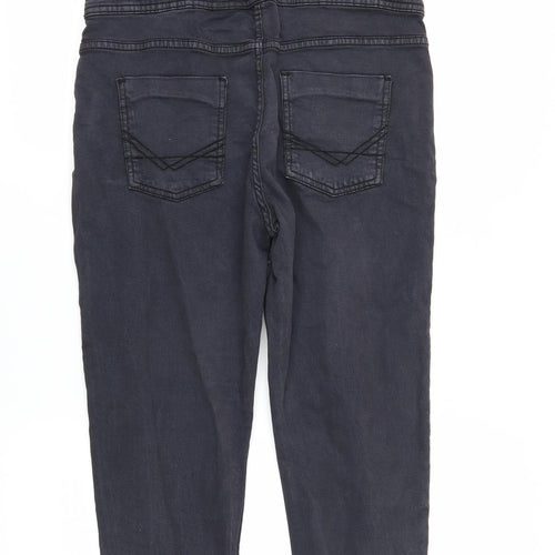 F&F Girls Black  Denim Dungarees Trousers Size 13-14 Years