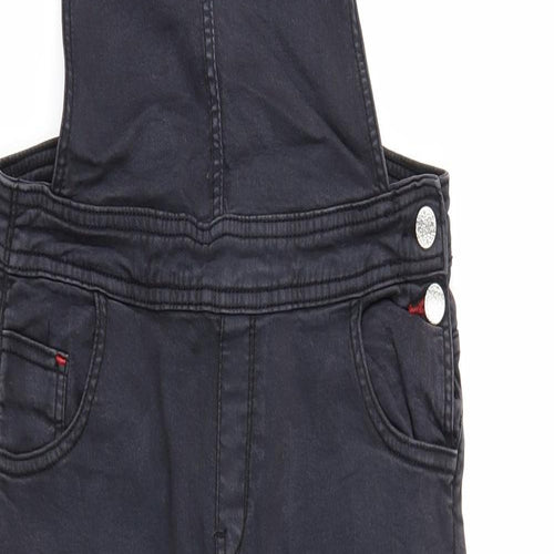 F&F Girls Black  Denim Dungarees Trousers Size 13-14 Years
