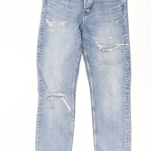 H&M Womens Blue  Denim Cropped Jeans Size 29 in L26 in