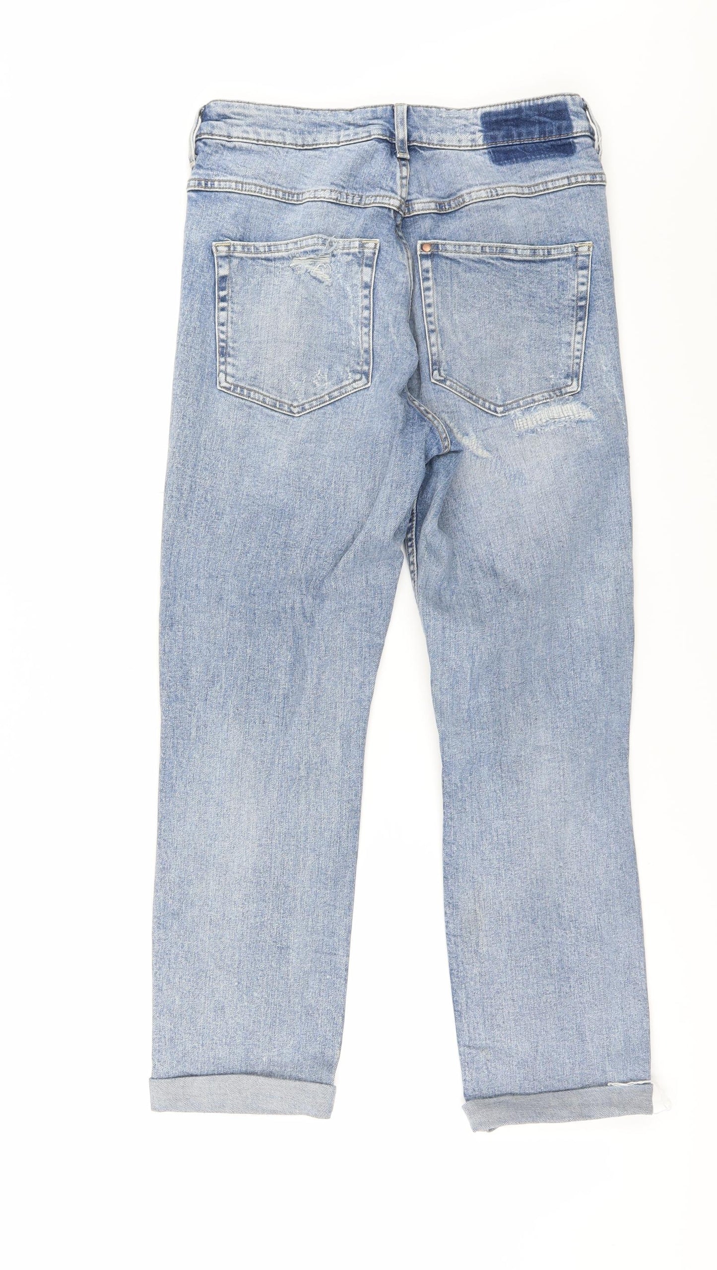 H&M Womens Blue  Denim Cropped Jeans Size 29 in L26 in