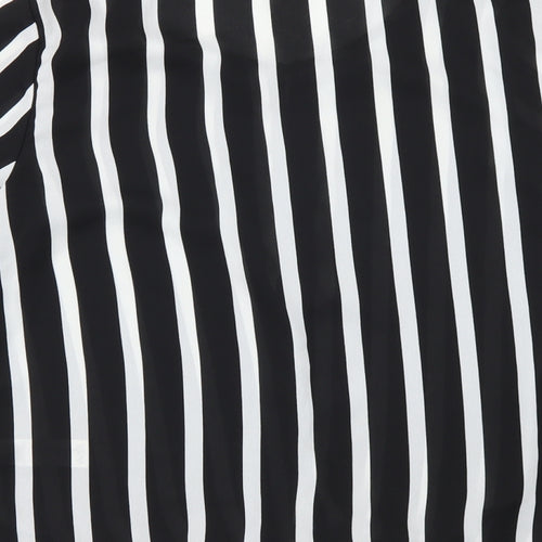 Wallis Womens Black Striped  Basic Blouse Size 12