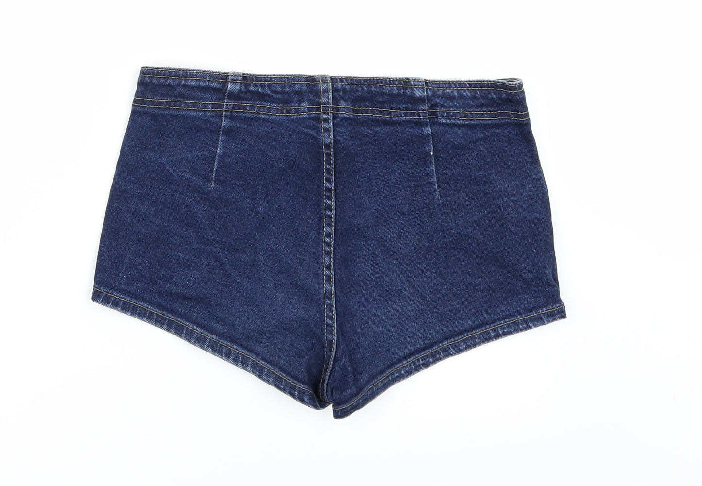 Moto Womens Blue  Denim Hot Pants Shorts Size 10