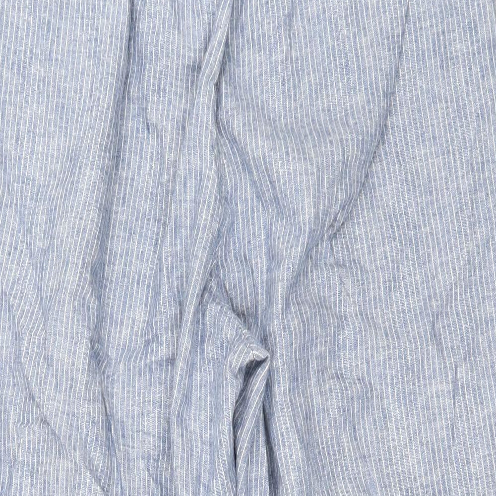 TU Womens Blue Striped  Trousers  Size 14 L22.5 in