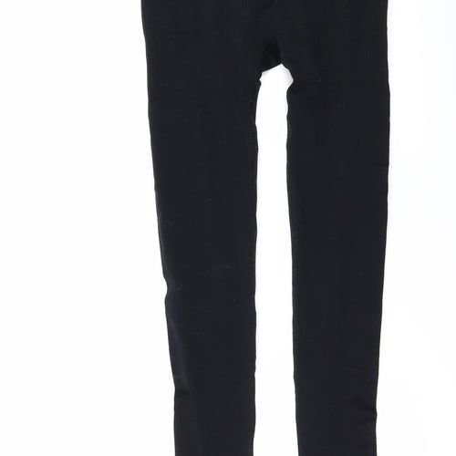 WORKOUT Womens Black   Compression Leggings Size S L27 in
