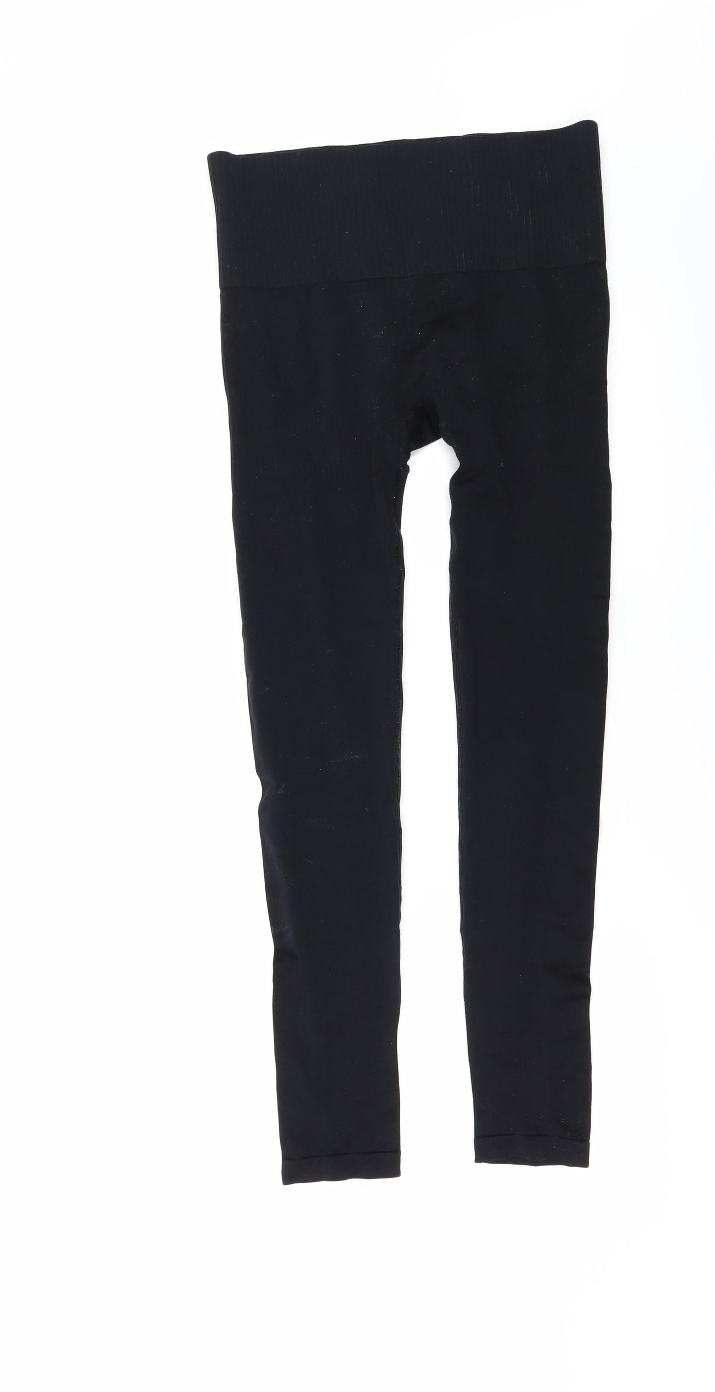 WORKOUT Womens Black   Compression Leggings Size S L27 in