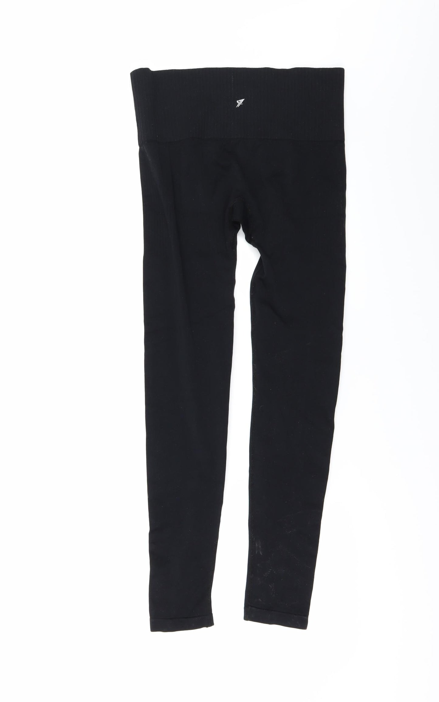 WORKOUT Womens Black   Compression Leggings Size S L27 in