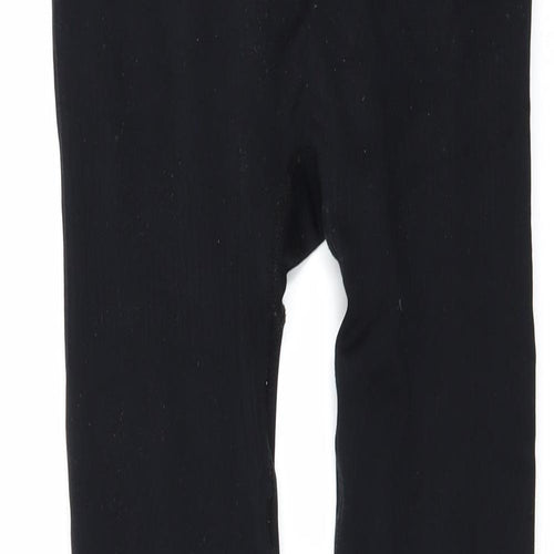 WORKOUT Womens Black   Compression Leggings Size S L27 in