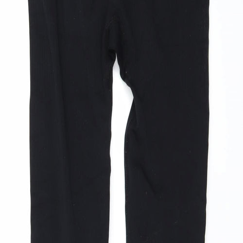 WORKOUT Womens Black   Compression Leggings Size S L27 in