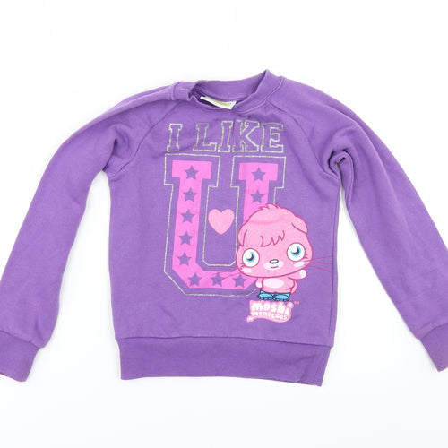 Moshi Girls Purple   Pullover Sweatshirt Size 7-8 Years  - Moshi Monsters