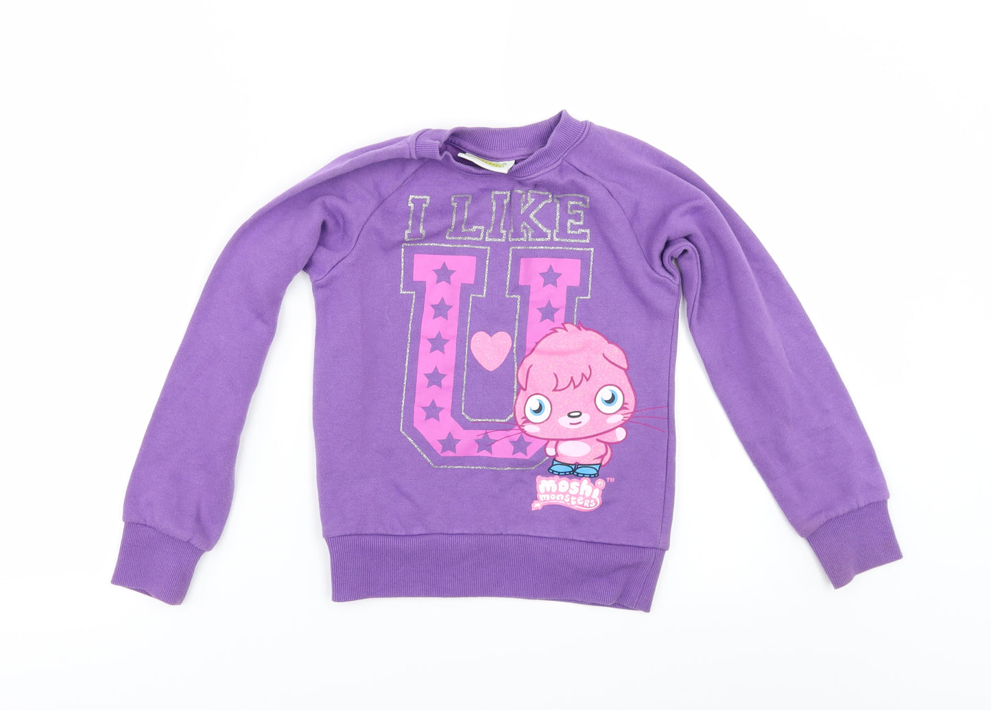 Moshi Girls Purple   Pullover Sweatshirt Size 7-8 Years  - Moshi Monsters
