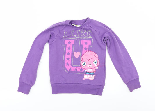 Moshi Girls Purple   Pullover Sweatshirt Size 7-8 Years  - Moshi Monsters
