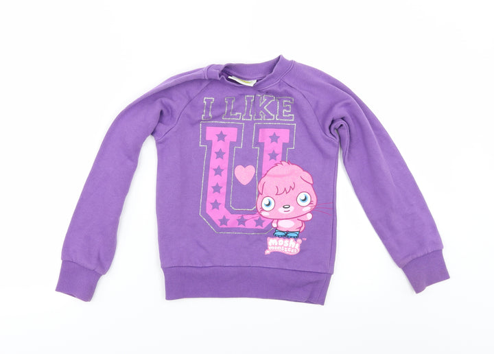 Moshi Girls Purple   Pullover Sweatshirt Size 7-8 Years  - Moshi Monsters