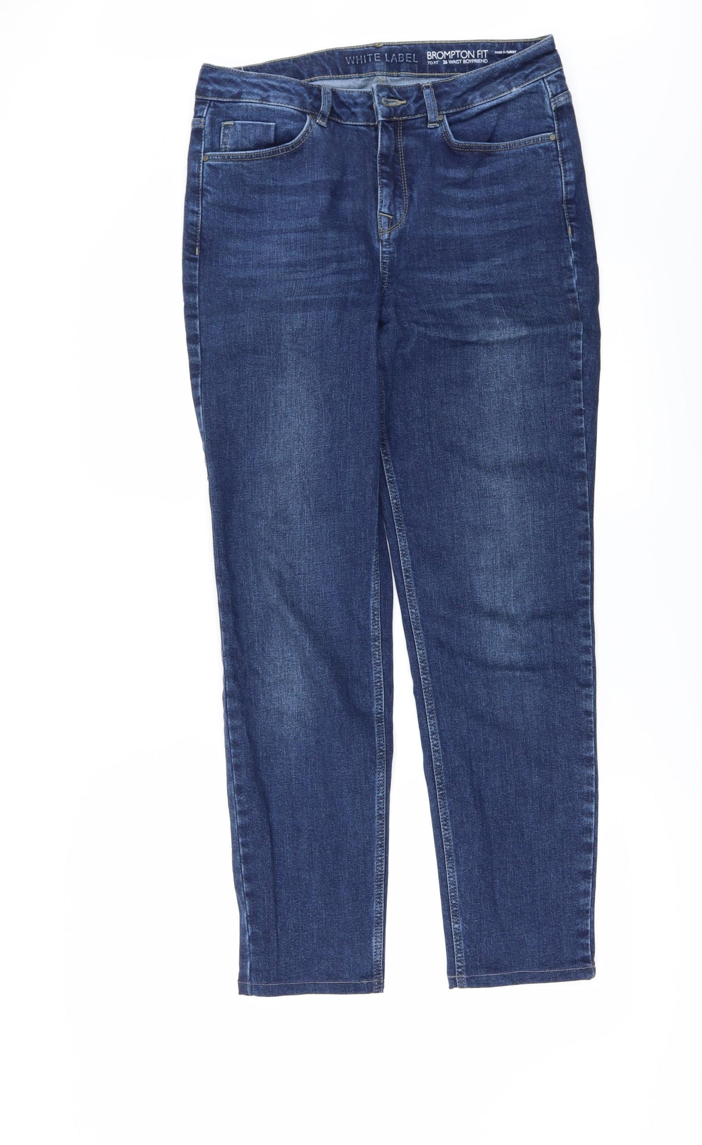 WHITE LABEL Womens Blue  Denim Boyfriend Jeans Size 26 in L29 in