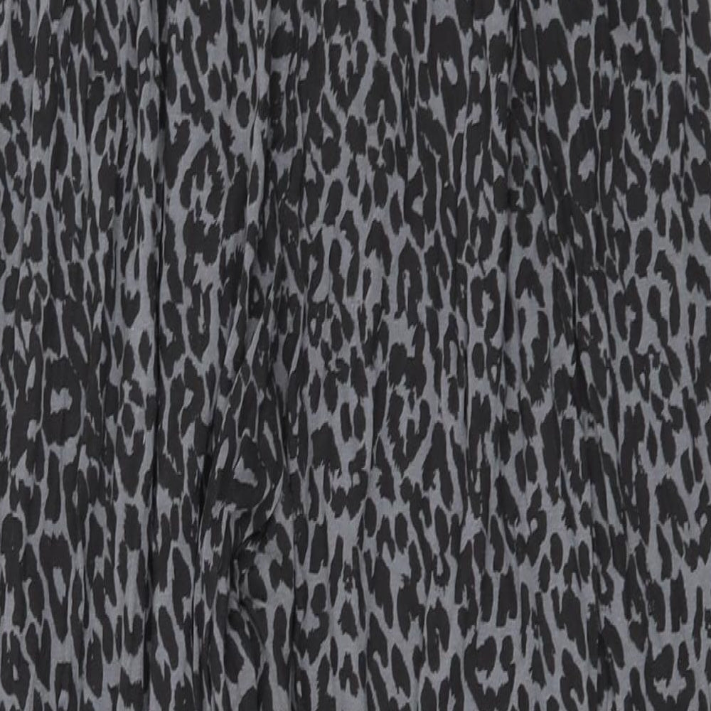 Miss Fiori Womens Black Animal Print  Harem Trousers Size 10 L20 in