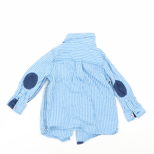 Dopo Dopo Baby Blue Check  Basic Button-Up Size 18-24 Months