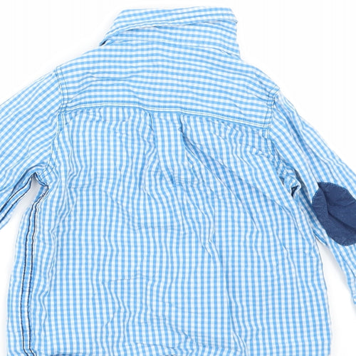 Dopo Dopo Baby Blue Check  Basic Button-Up Size 18-24 Months