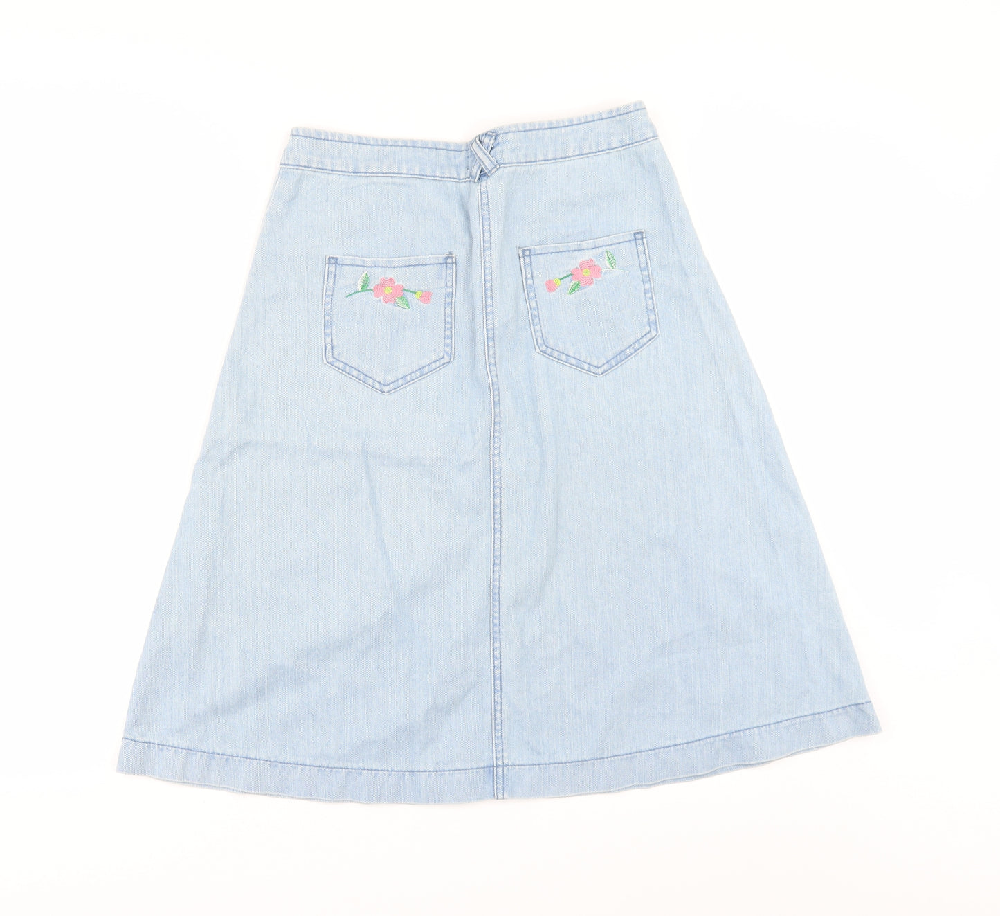 Topshop Womens Blue  Denim A-Line Skirt Size 10