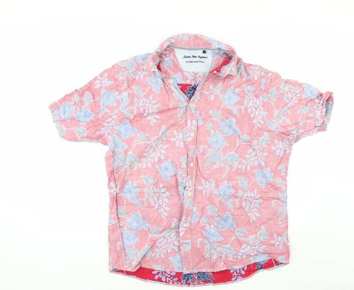Maine New England Mens Red    Button-Up Size L