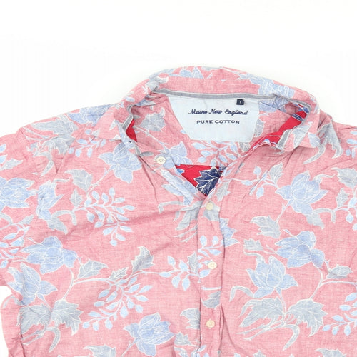 Maine New England Mens Red    Button-Up Size L