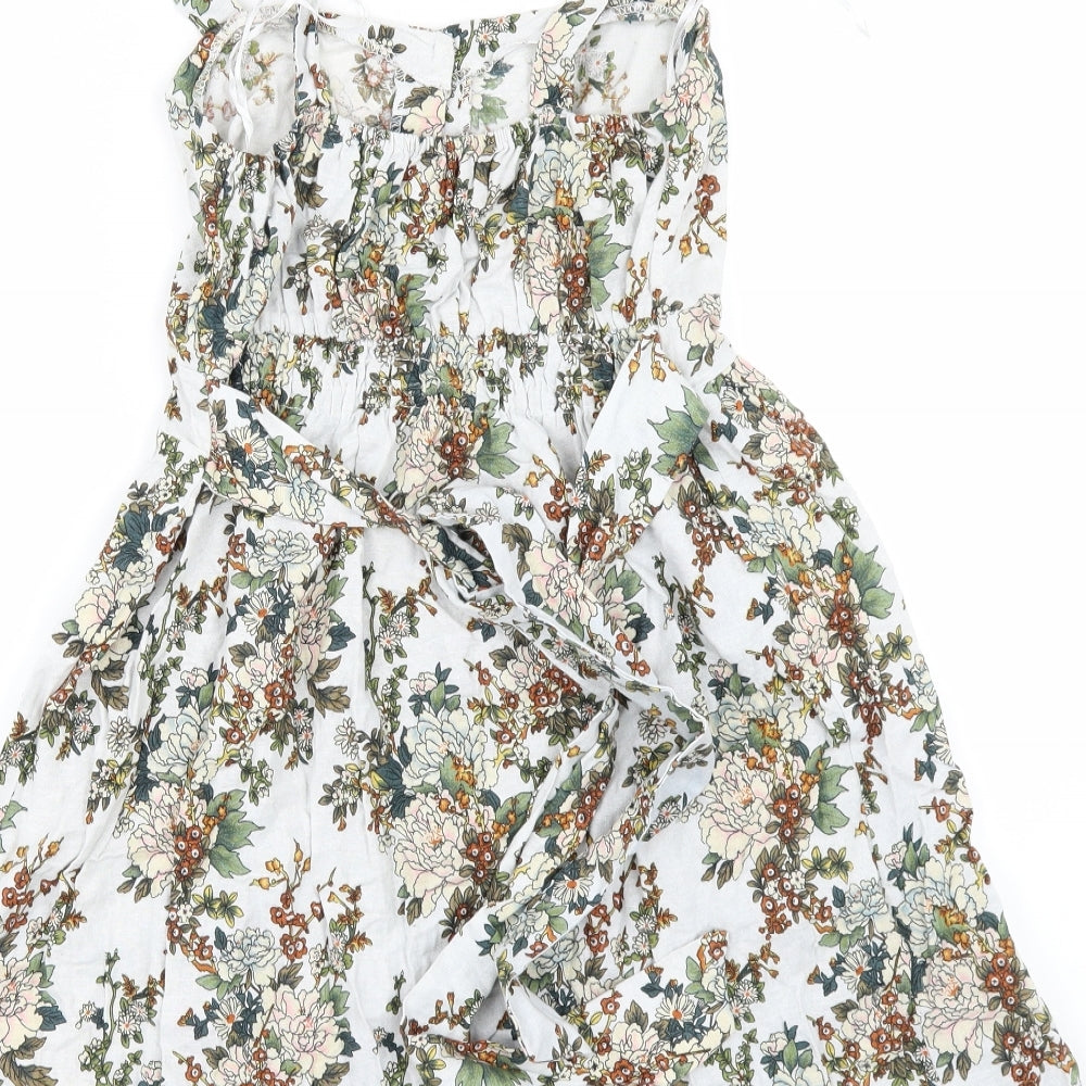 Oasis Womens White Floral  Camisole Blouse Size L