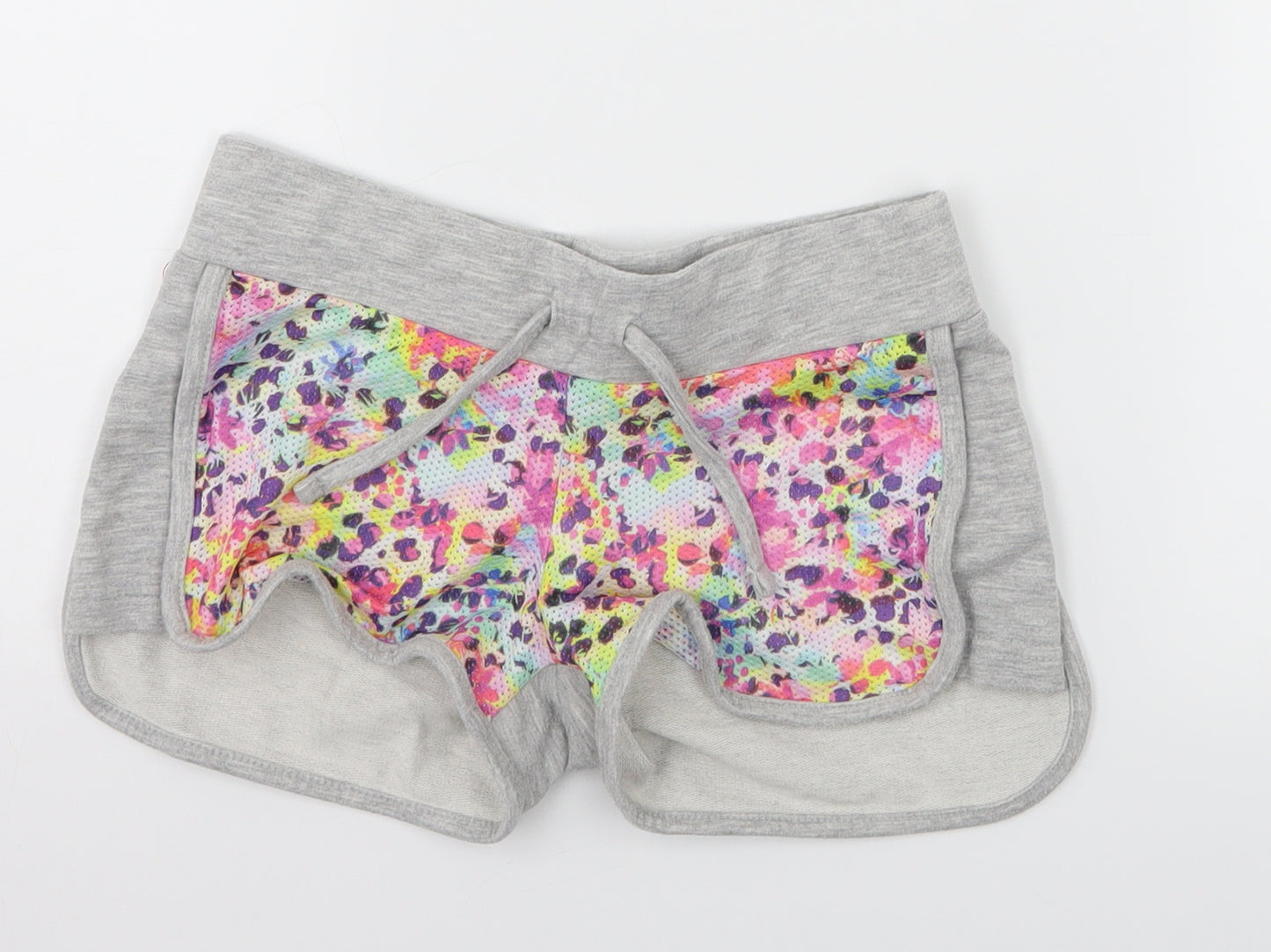 Young Dimension Girls Green Geometric Jersey Sweat Shorts Size 7-8 Years