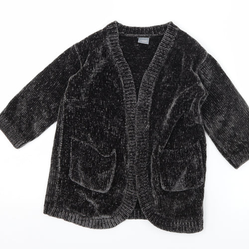 NEXT Girls Grey  Knit Cardigan Jumper Size 4 Years