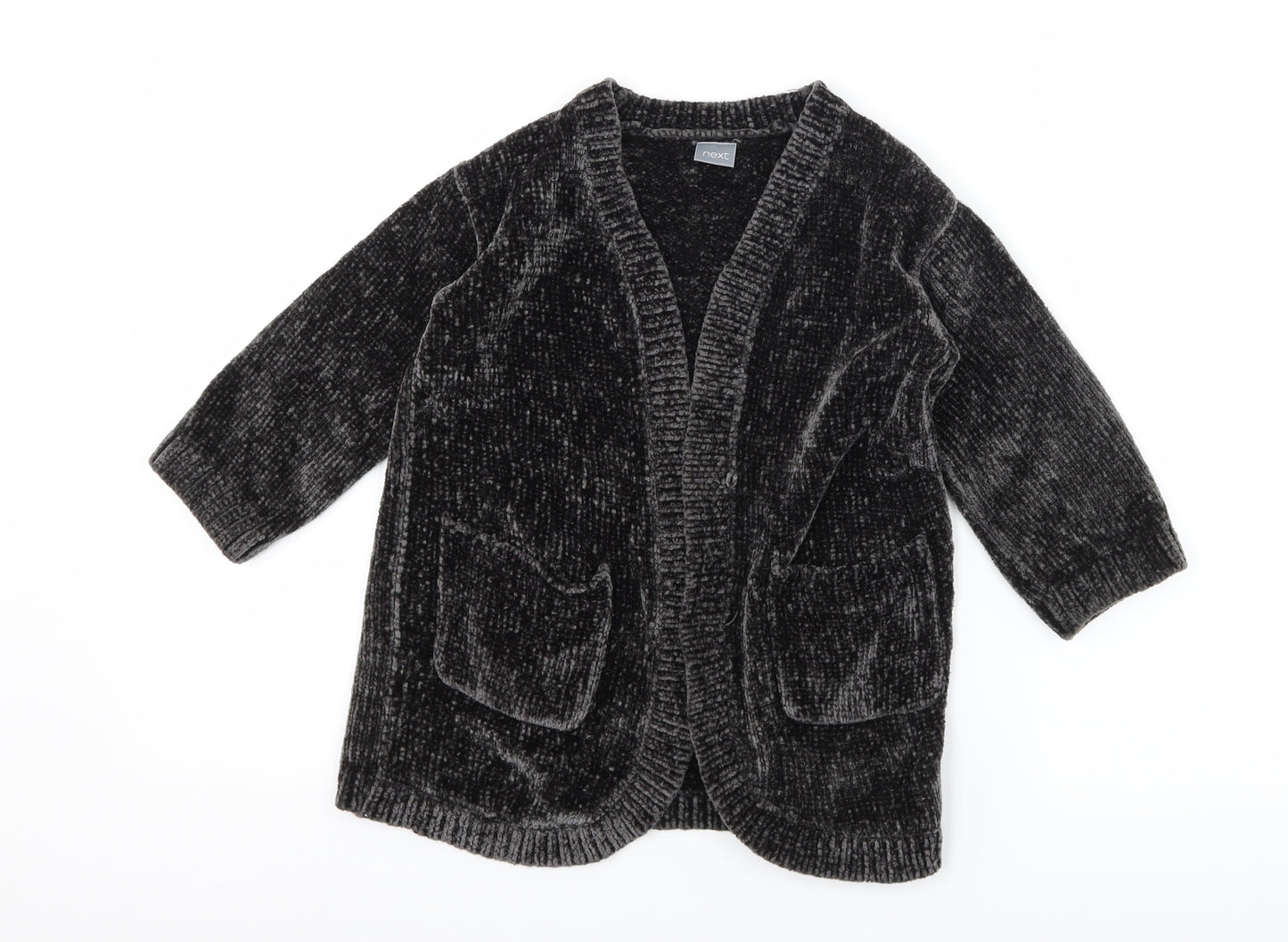NEXT Girls Grey  Knit Cardigan Jumper Size 4 Years