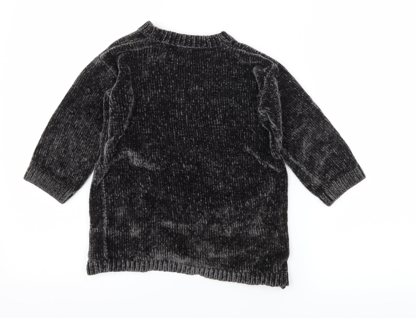 NEXT Girls Grey  Knit Cardigan Jumper Size 4 Years