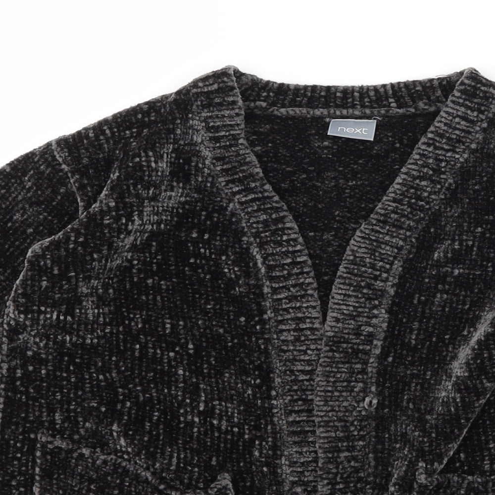NEXT Girls Grey  Knit Cardigan Jumper Size 4 Years