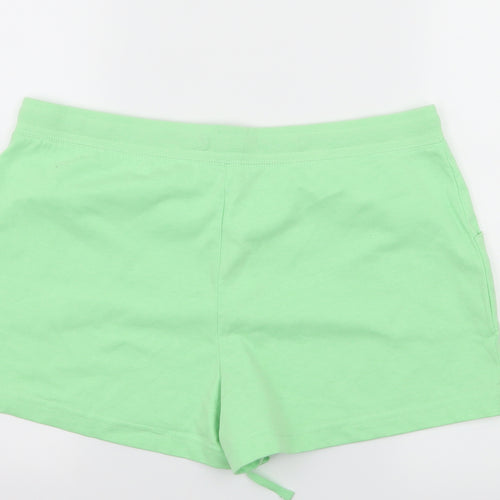 Papaya Womens Green  Jersey Sweat Shorts Size 16