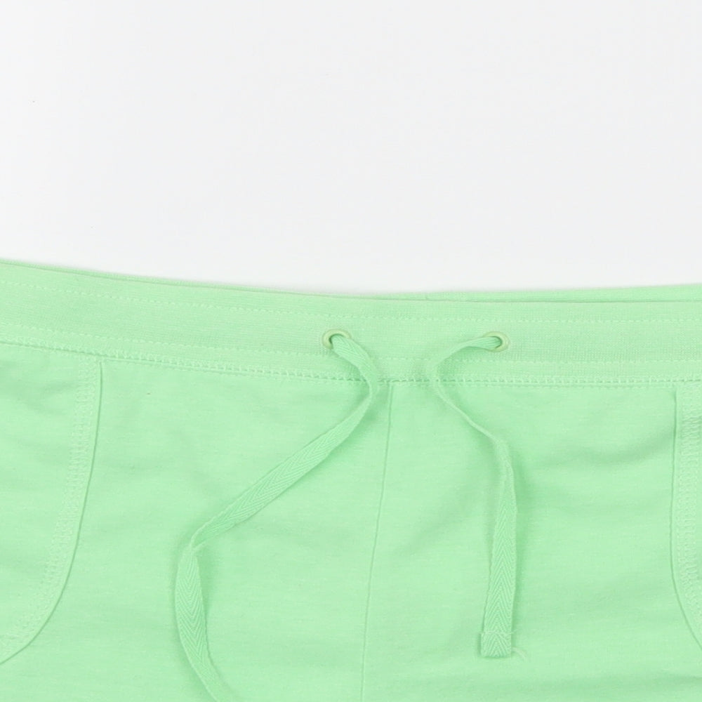 Papaya Womens Green  Jersey Sweat Shorts Size 16
