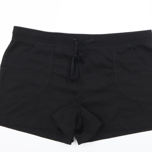 Papaya Womens Black  Jersey Sweat Shorts Size 16