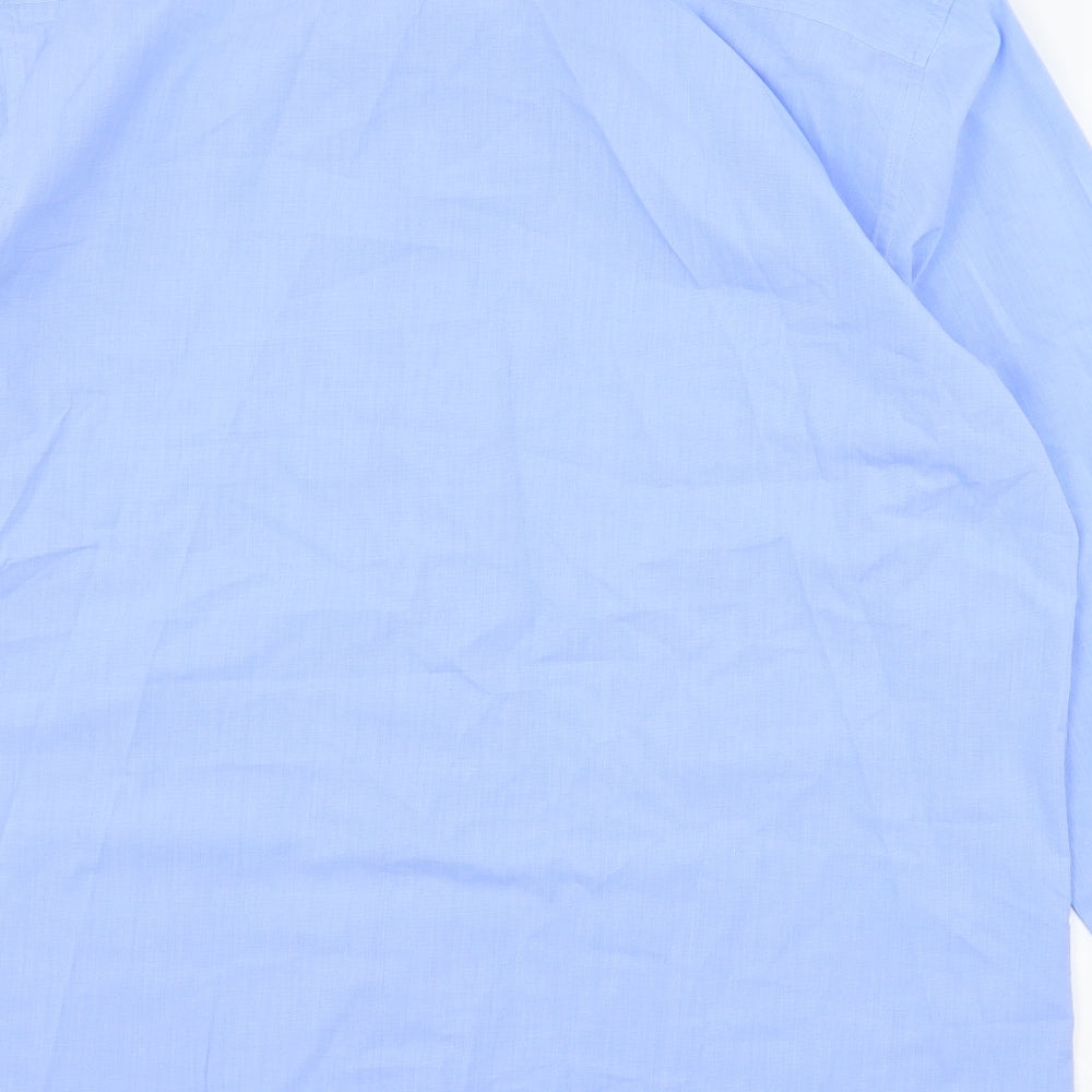 TU Mens Blue    Button-Up Size 16.5