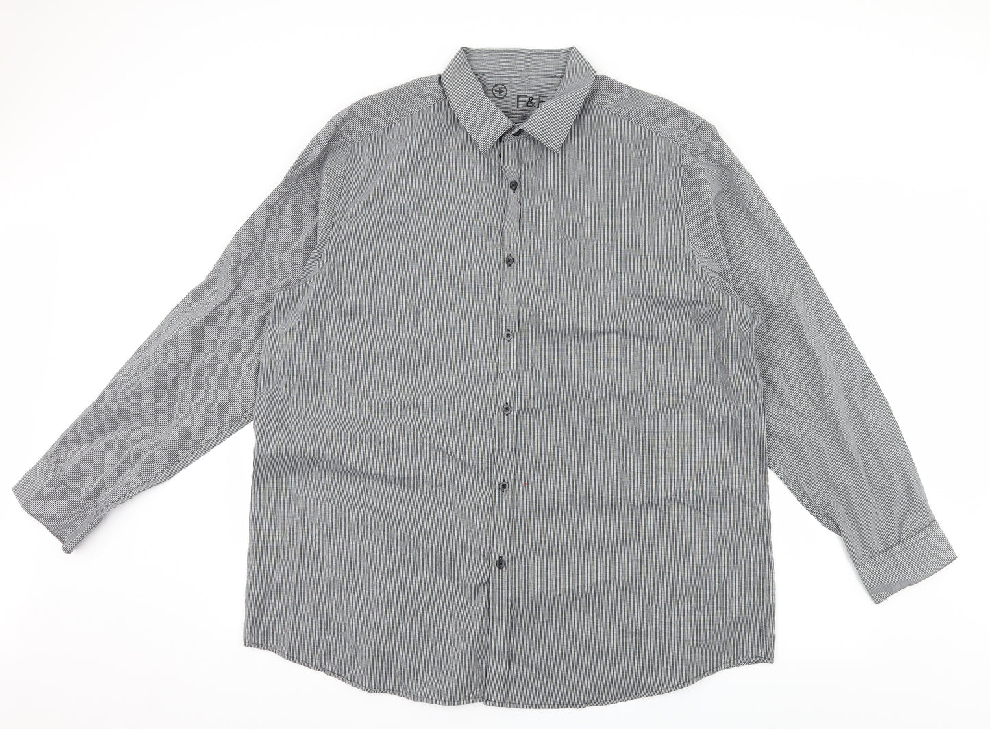 F&F Mens Grey    Button-Up Size 2XL