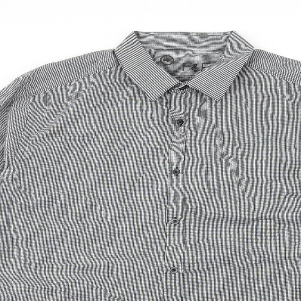 F&F Mens Grey    Button-Up Size 2XL