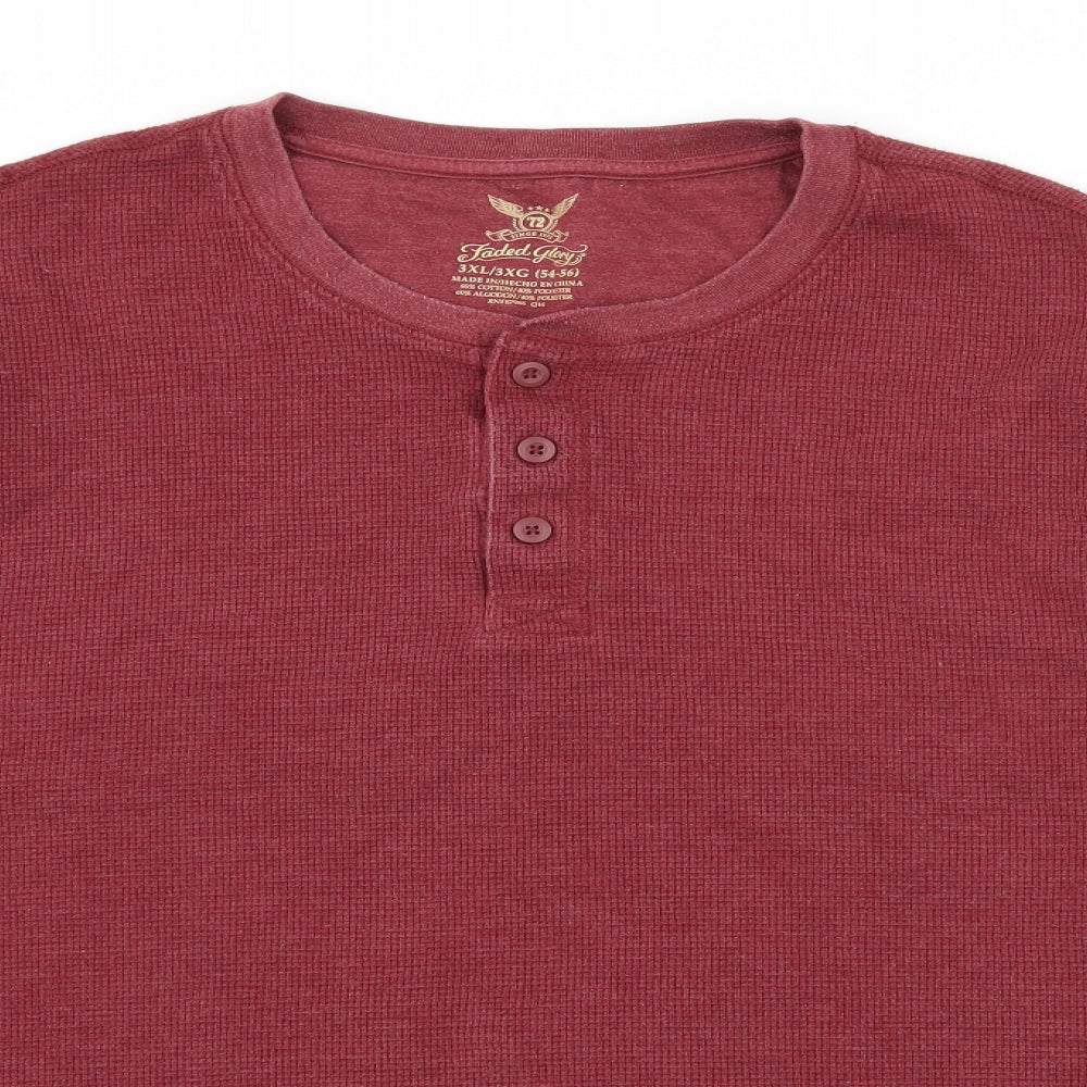 Faded Glory Mens Red  Jersey Pullover Sweatshirt Size 3XL