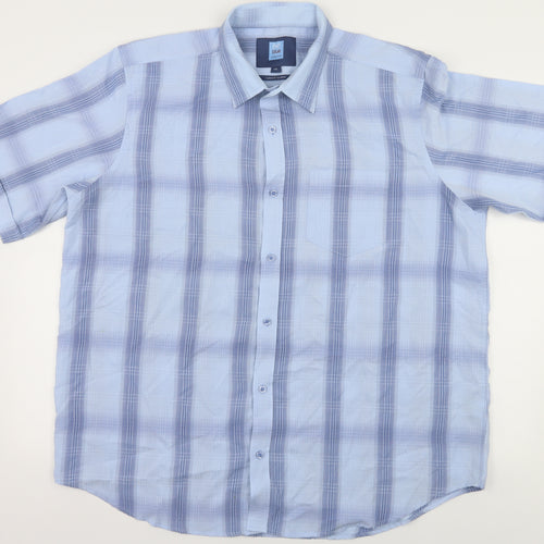 F&F Mens Blue Striped   Button-Up Size 2XL