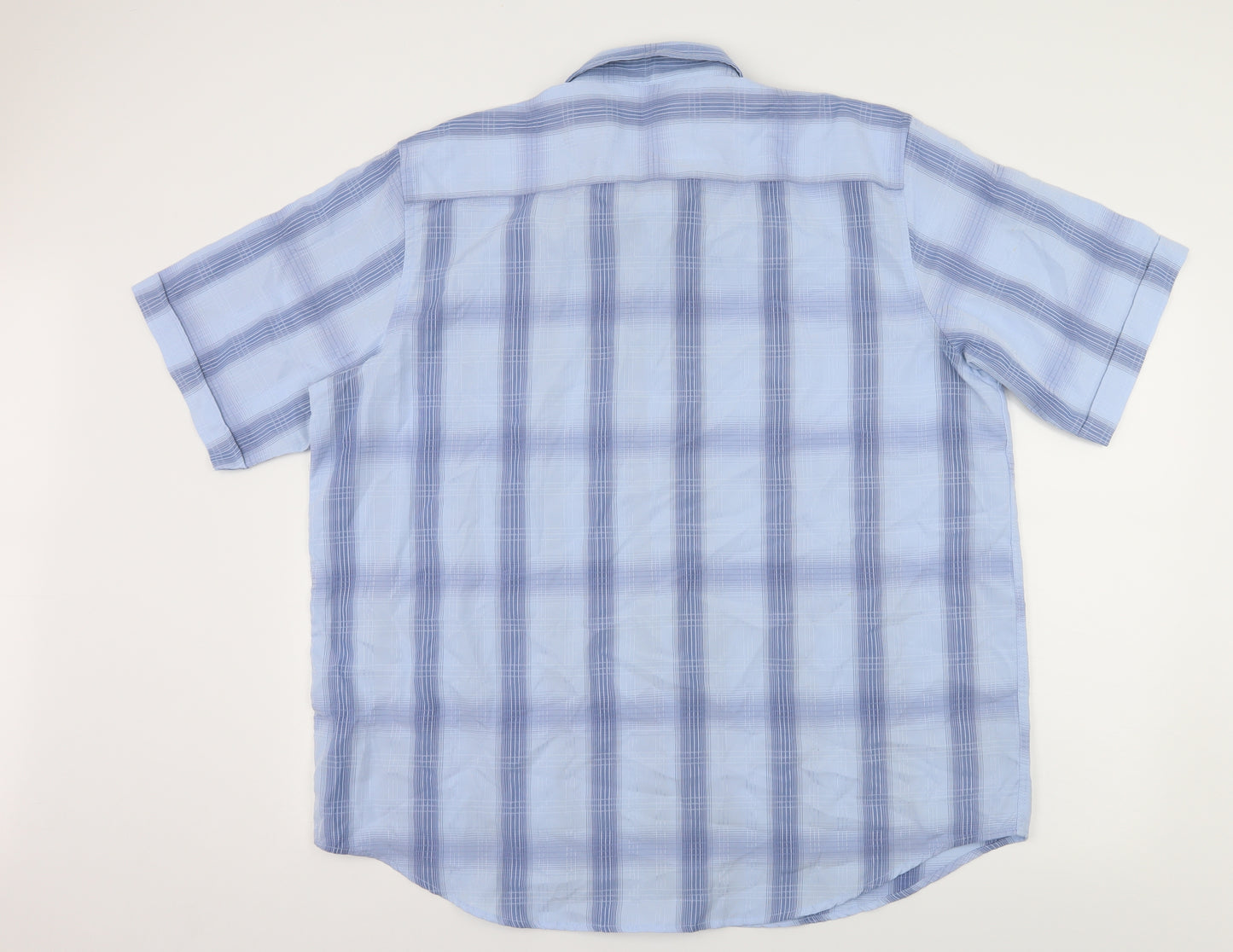 F&F Mens Blue Striped   Button-Up Size 2XL