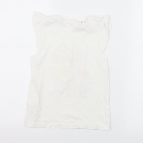 Young Dimension Girls White  Jersey Basic T-Shirt Size 7-8 Years  - I love Sunshine
