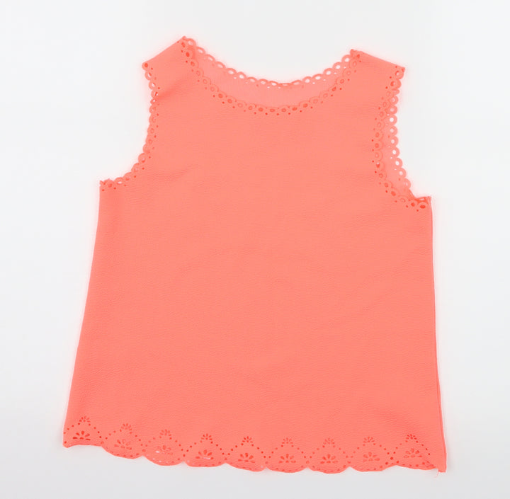 TU Girls Pink  Jersey Basic Tank Size 11-12 Years