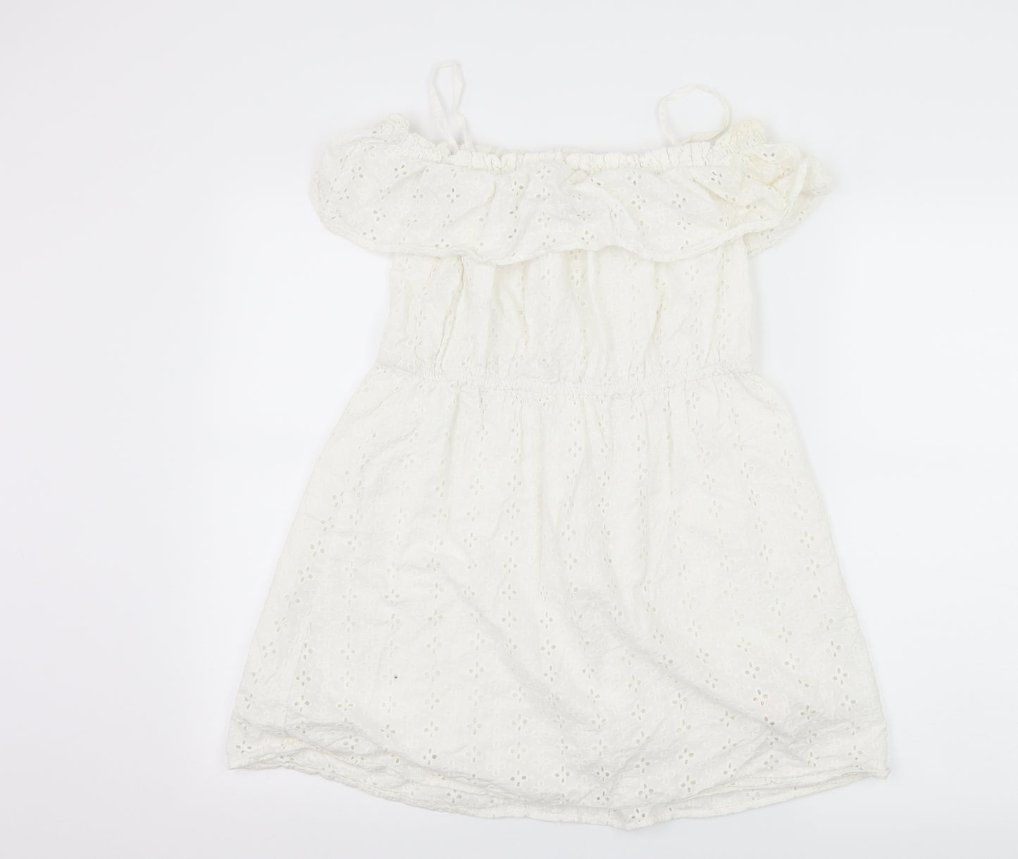 Primark Girls White   Skater Dress  Size 13-14 Years