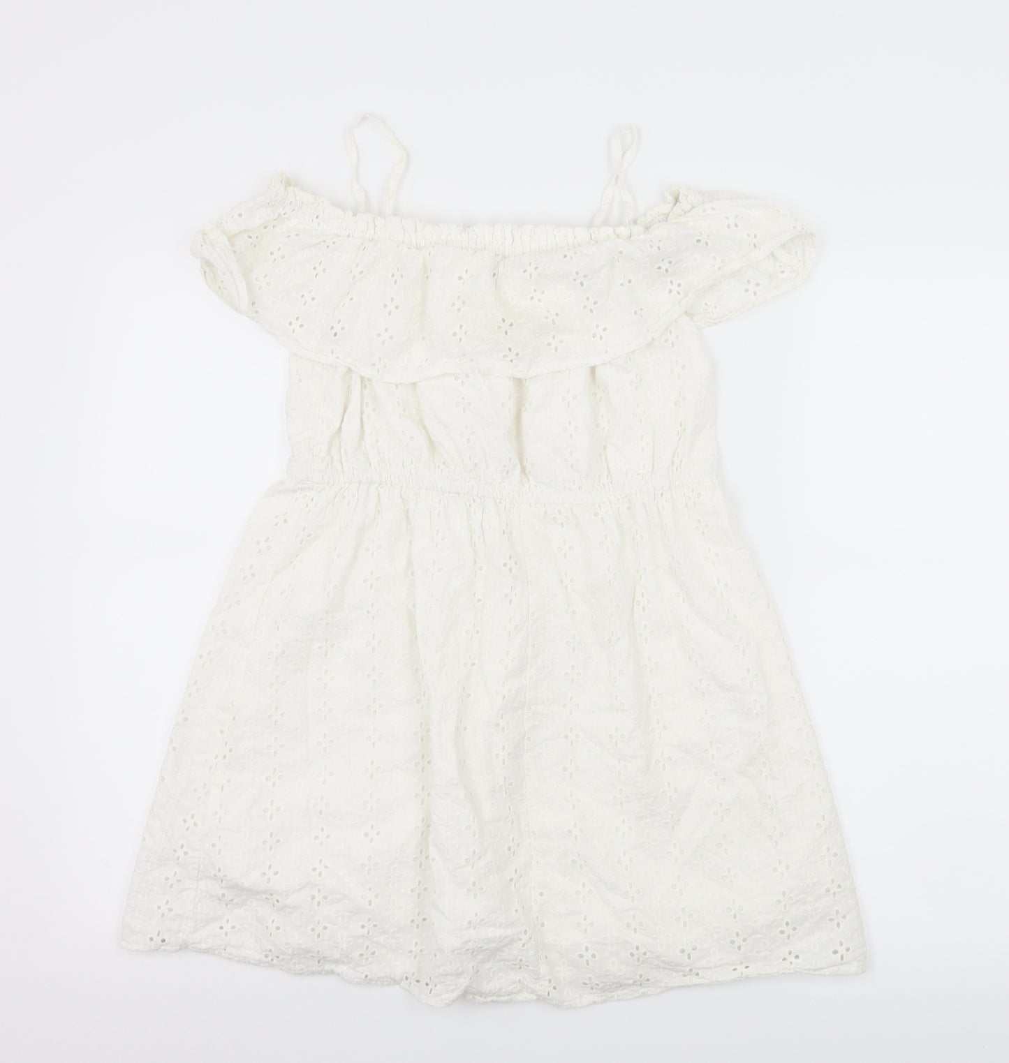 Primark Girls White   Skater Dress  Size 13-14 Years